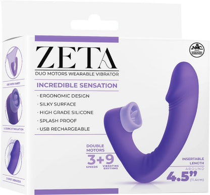 Dual Motor Wearable Vibrator (Purple)