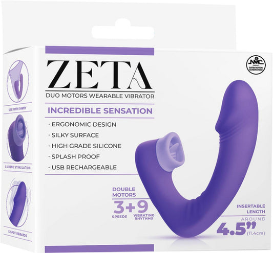 Dual Motor Wearable Vibrator (Purple)