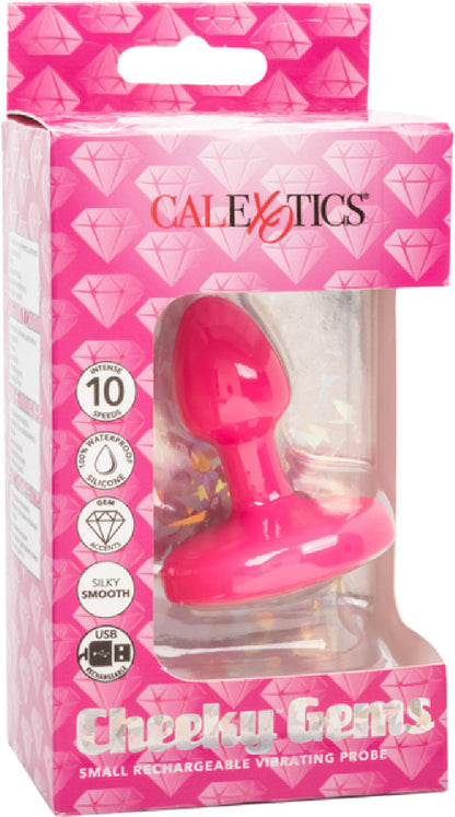 Cheeky Gems Small Rechargeable Vibrating Probe (Pink)