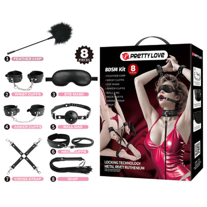 8-Piece BDSM Kit (Black)