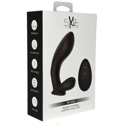 Roger - Remote Control Slapping Anal Toy (Black)
