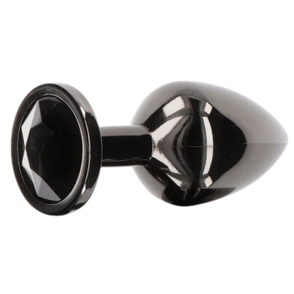 Butt Plug With Diamond Jewel S (Black)