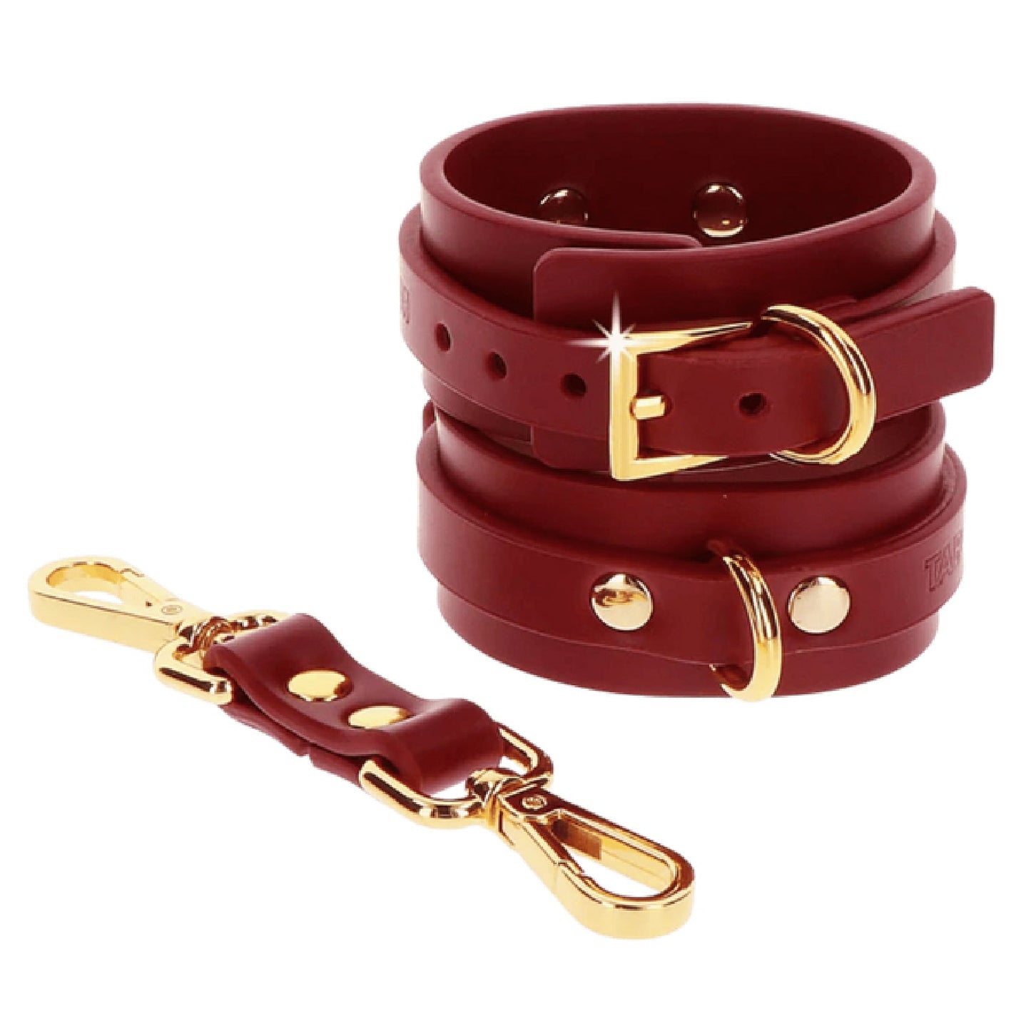 D-Ring Collar and Wrist Cuffs (Red)