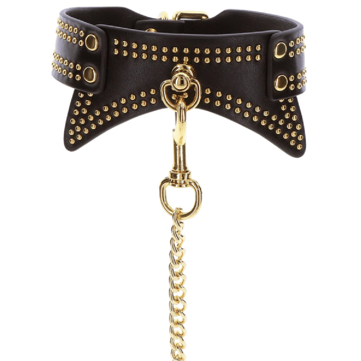 Studded Collar and Leash (Black)