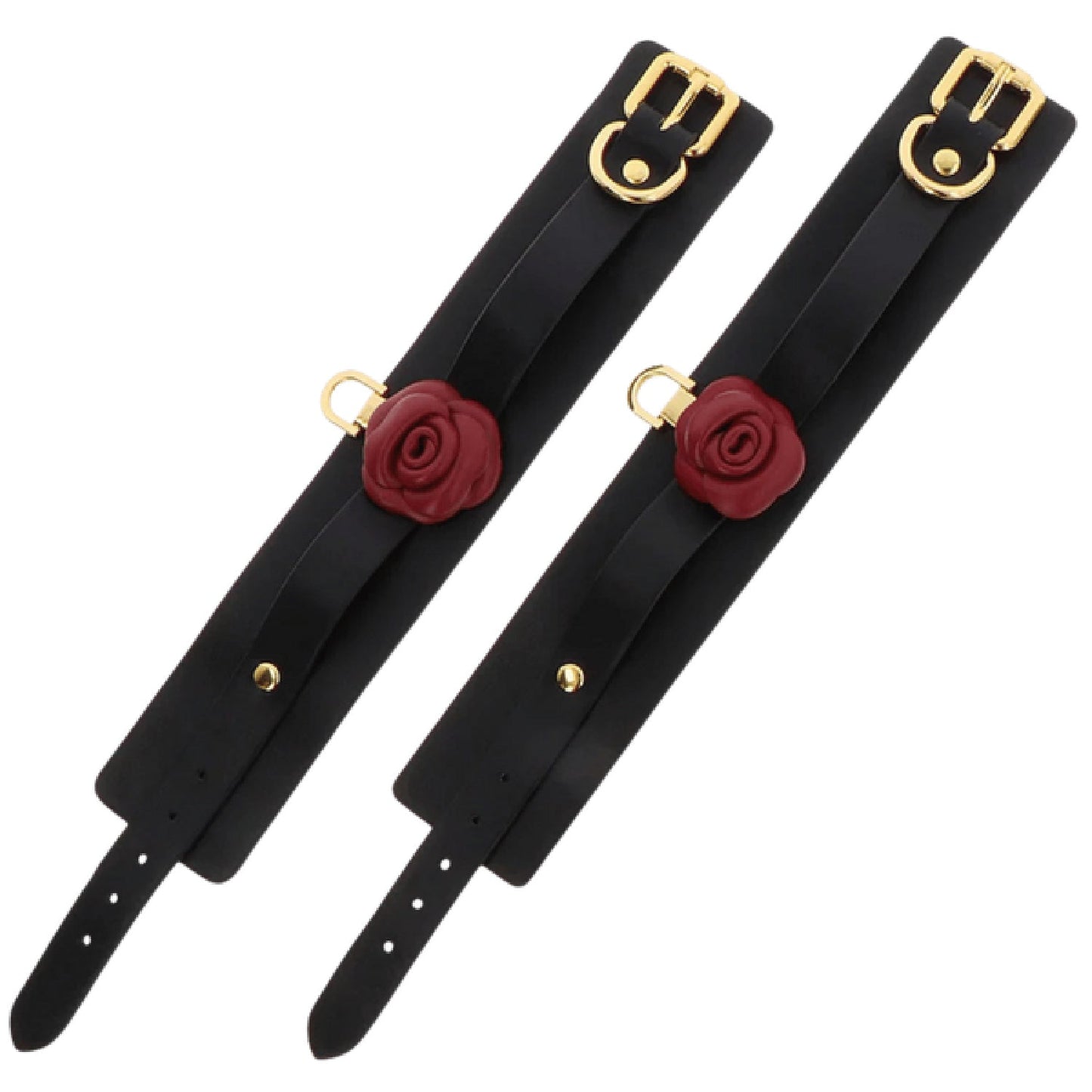 Wild Roses Wrist Cuffs (Black)