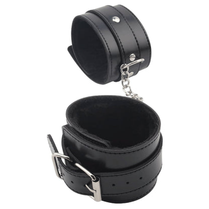 Obey Me Leather Ankle Cuffs (Black)