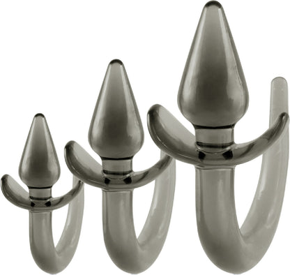 3 In 1 Anal Plug Kit with Tail (Smoke)