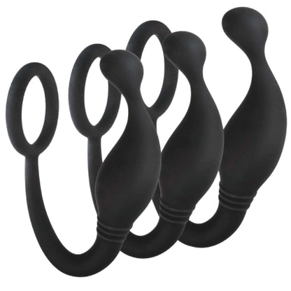 Prostate Plug with Love Ring (3 PCS Set)