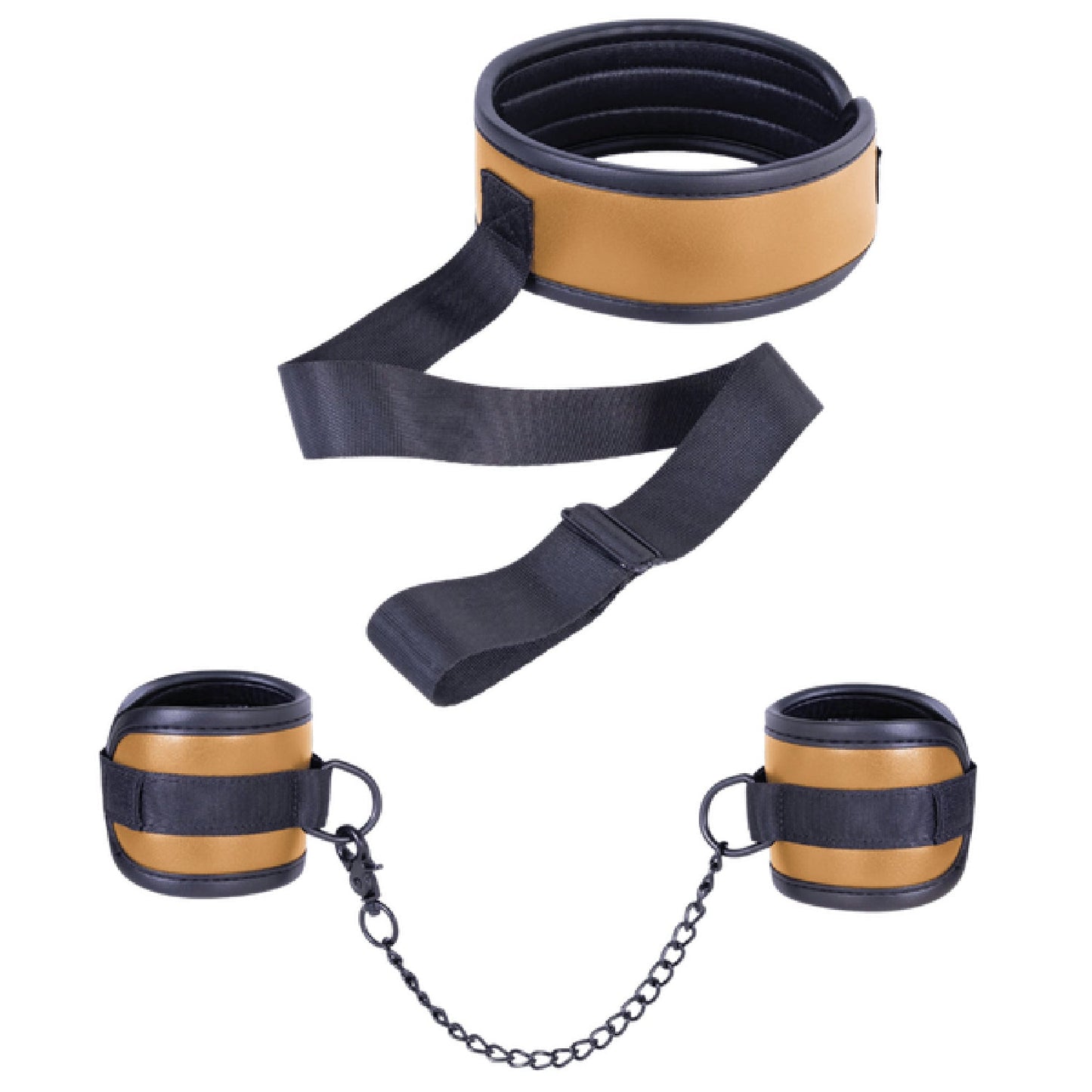 Collar With Handcuffs (Brown)