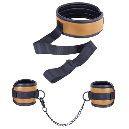 Collar With Handcuffs (Brown)