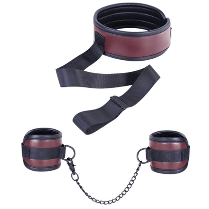 Collar With Handcuffs (Brown)