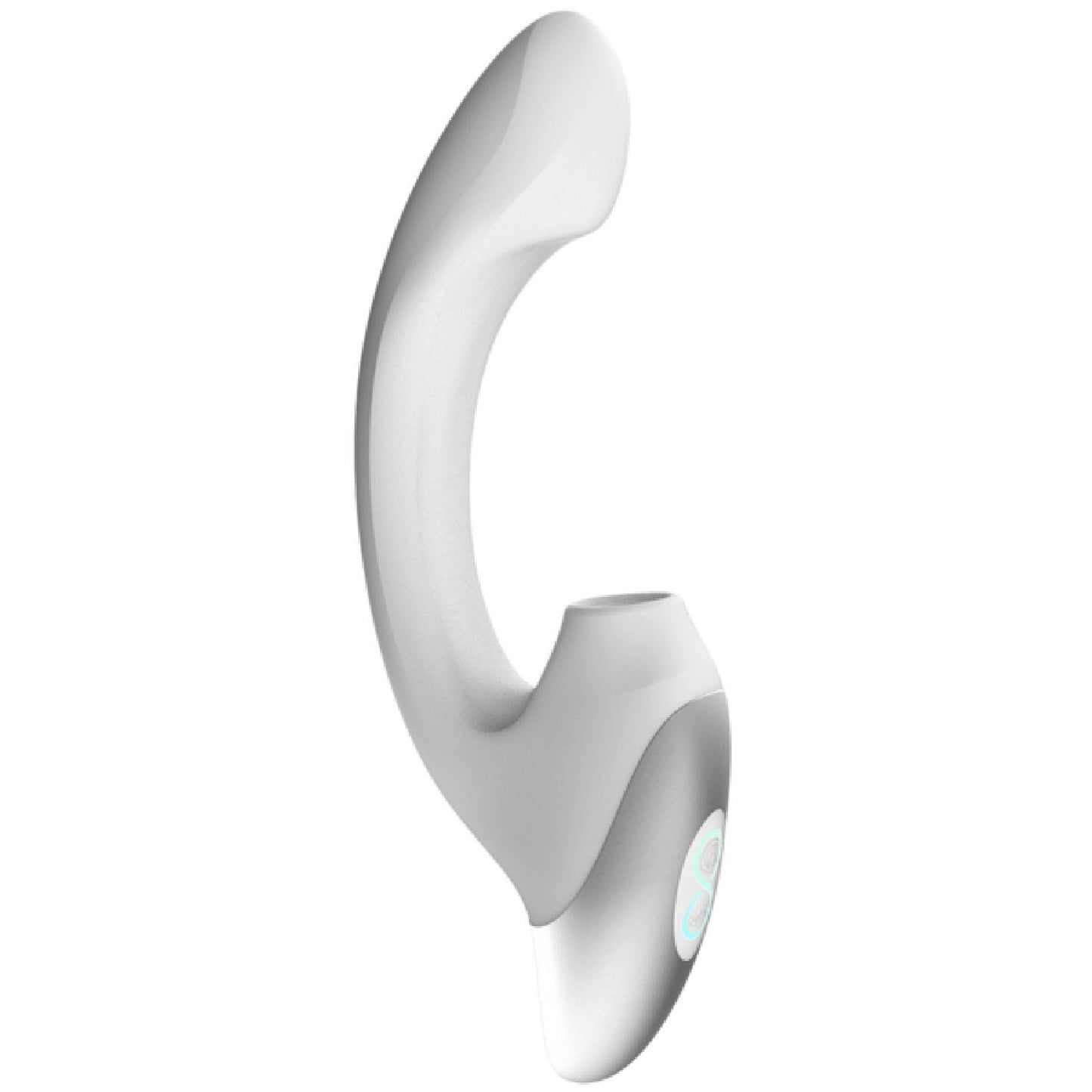 Thumping Rechargeable Silicone Vibrator (White)