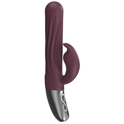 Thrusting Rabbit Rechargeable Silicone Vibrator (White)