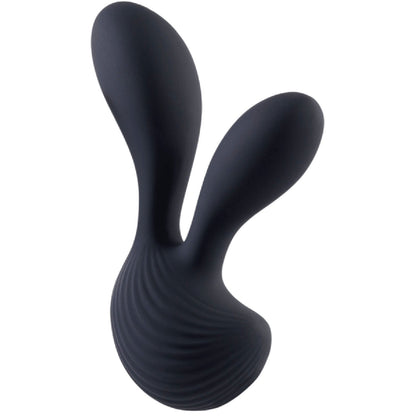 Dual Motors Silicone Vibrator (Black)