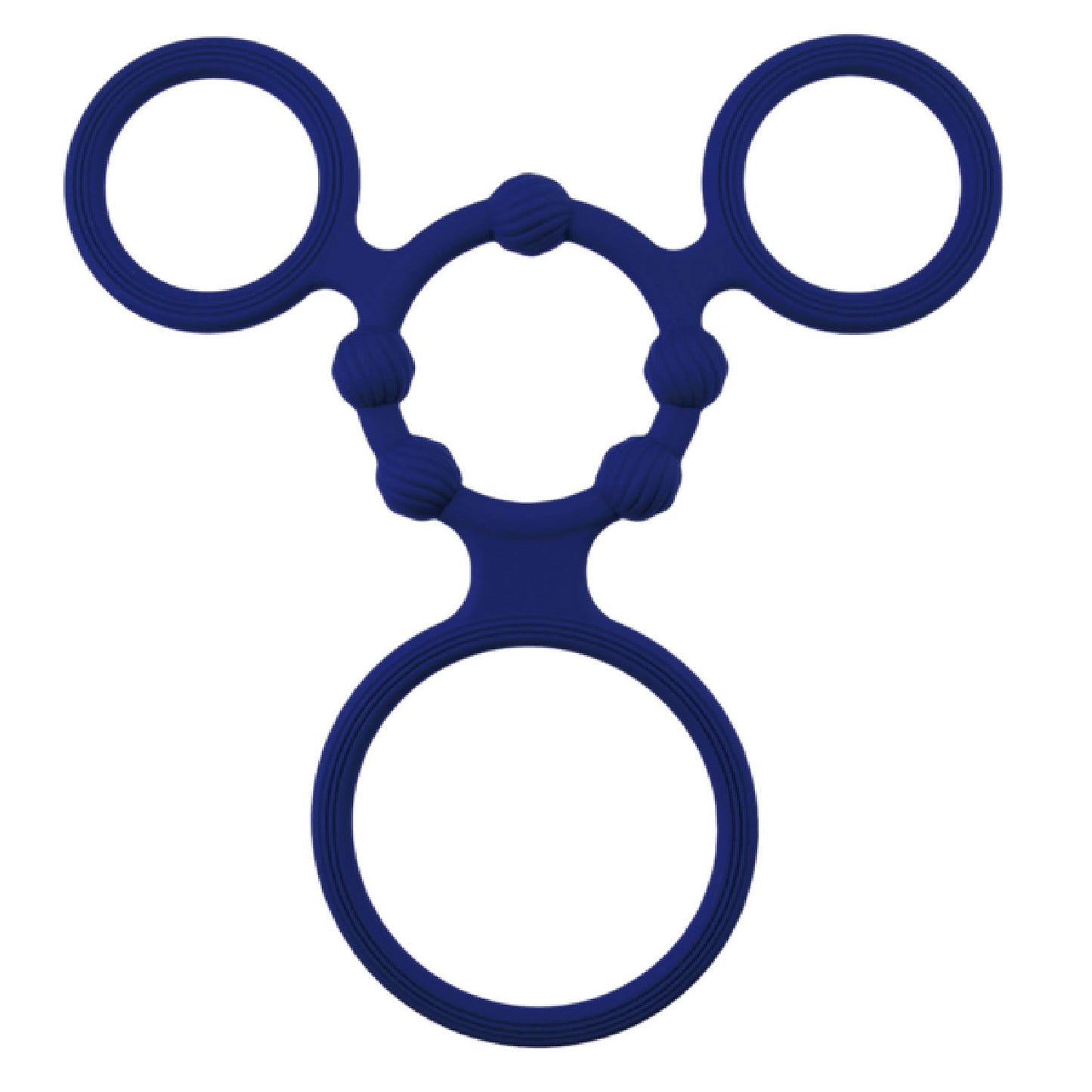 Triple Ring With Ball Stretcher (Black)
