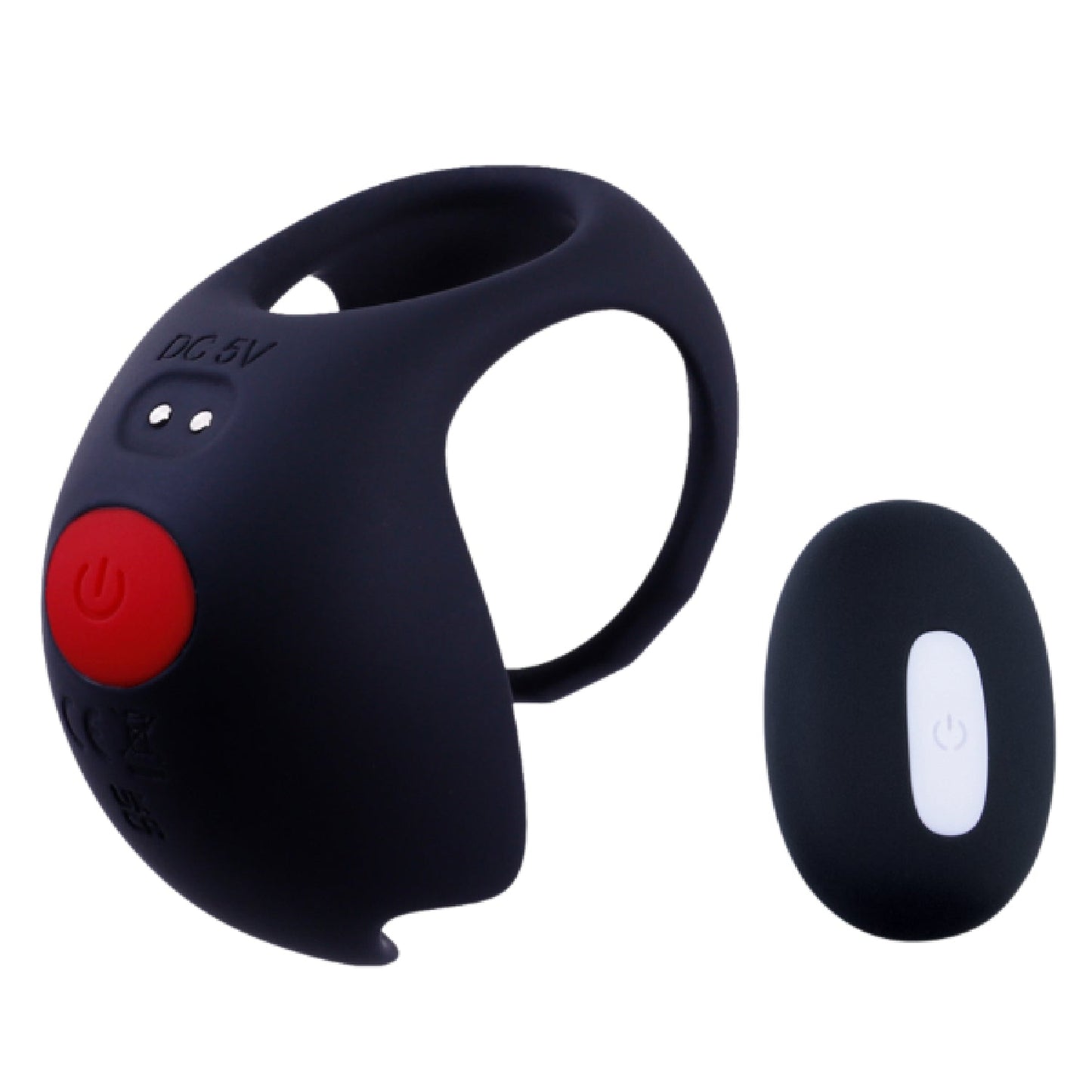 Cock Ornament with Scrotal Stimulator (Black)