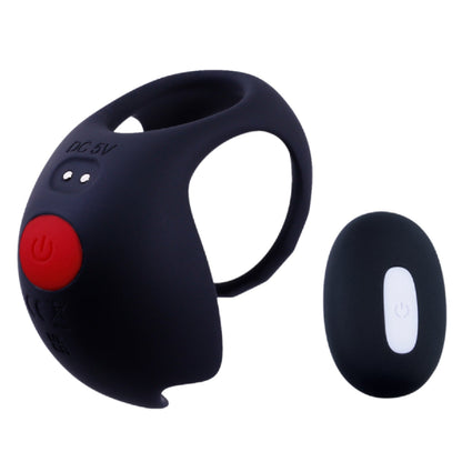 Cock Ornament with Scrotal Stimulator (Black)