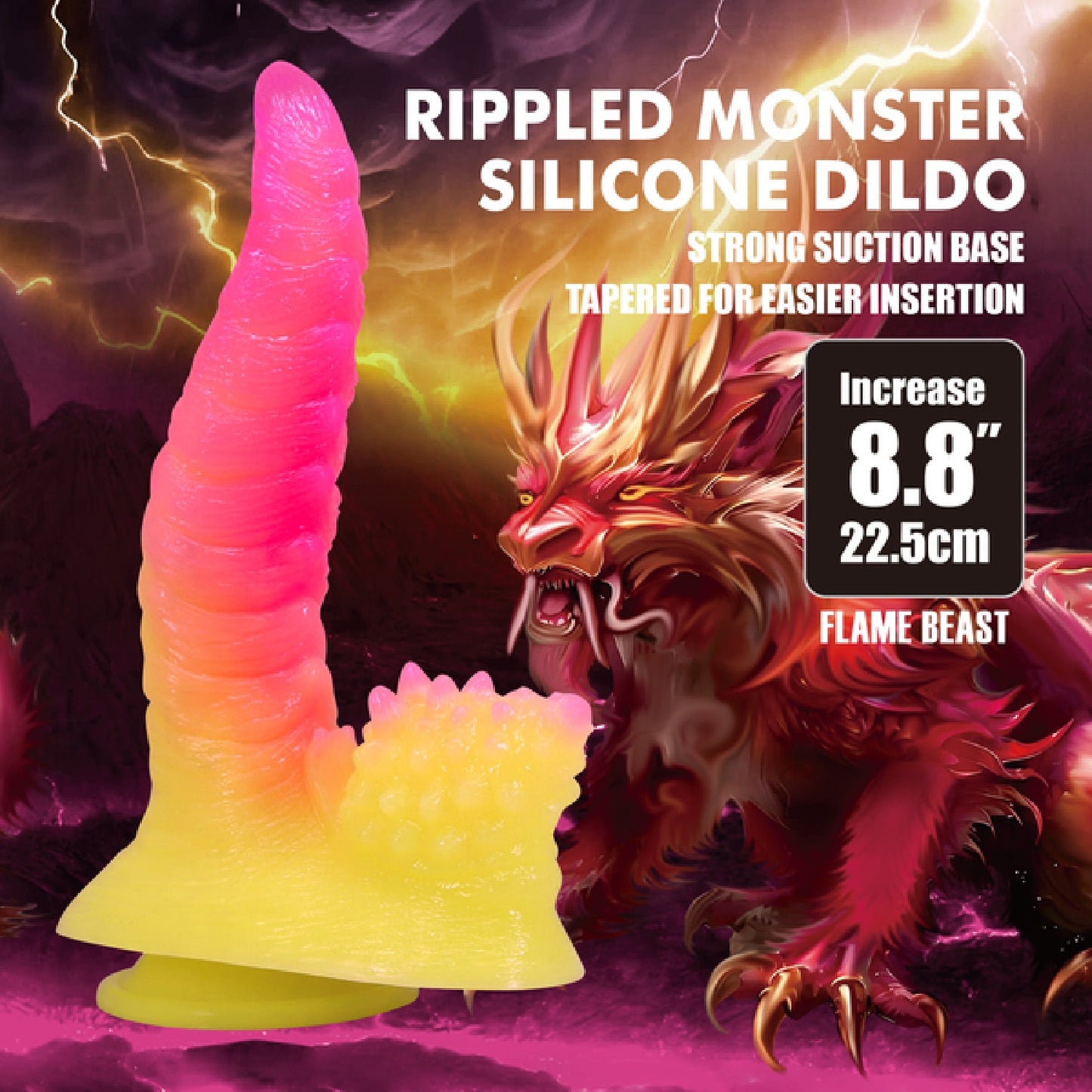Flame Beast 8.8" (Pink/Yellow)