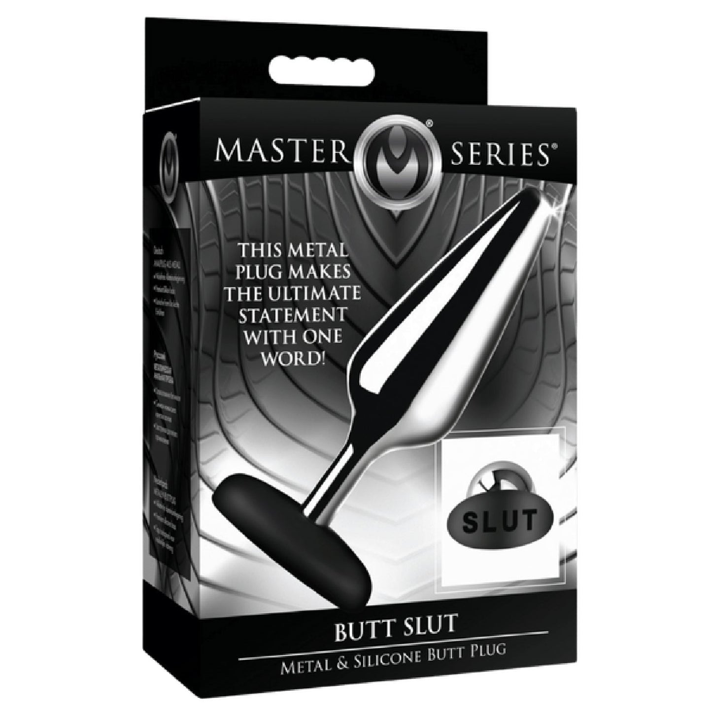 Butt Slut Metal and Silicone Butt Plug