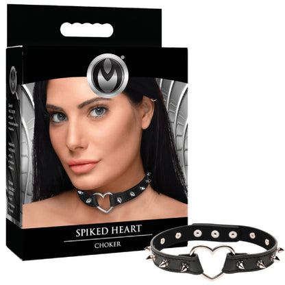 Spiked Heart Choker (Black)