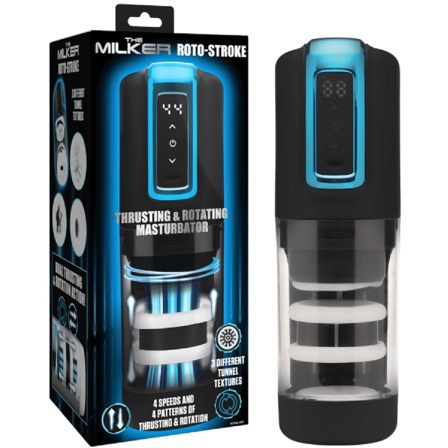 Roto-Stroke Thrusting and Rotating Masturbator