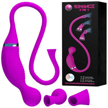 Rechargeable Romance 3in1 Vibrator (Purple)