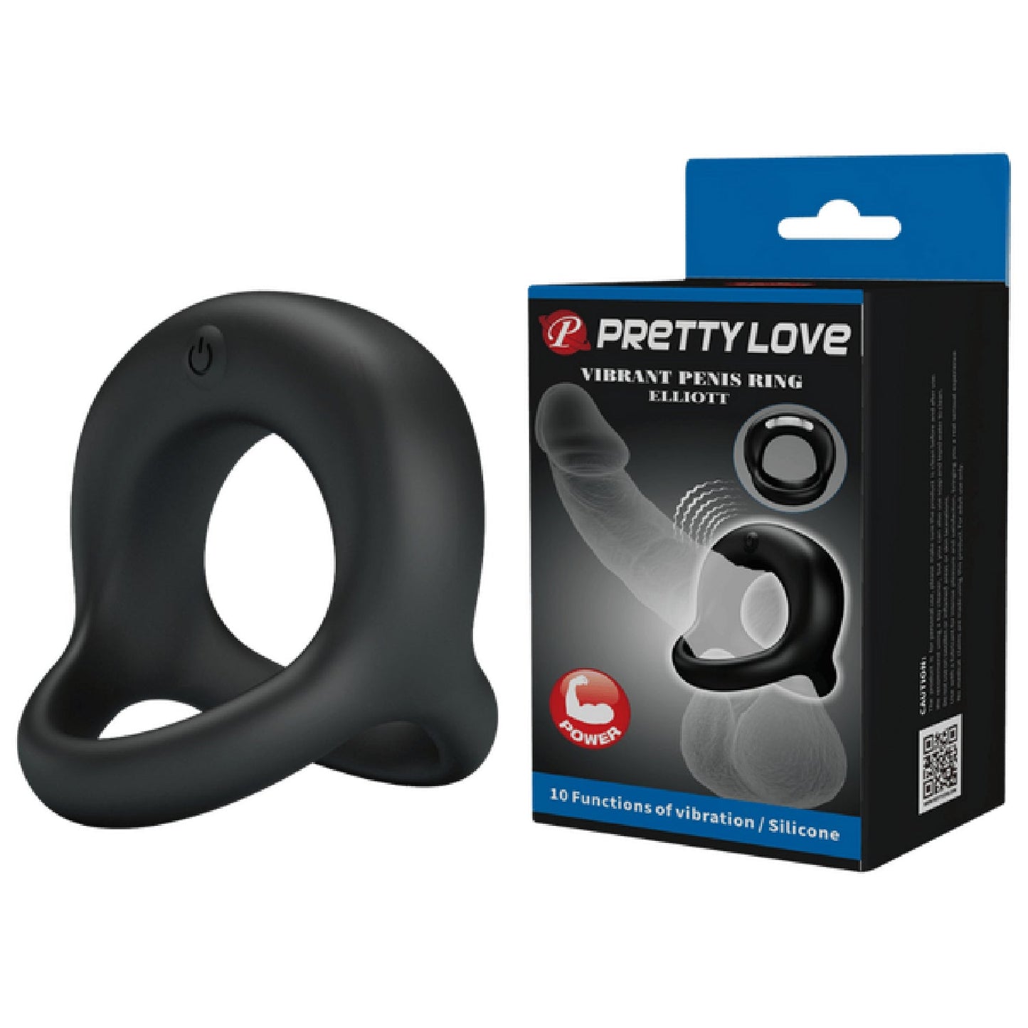 Vibrant Penis Ring - Elliott (Black)