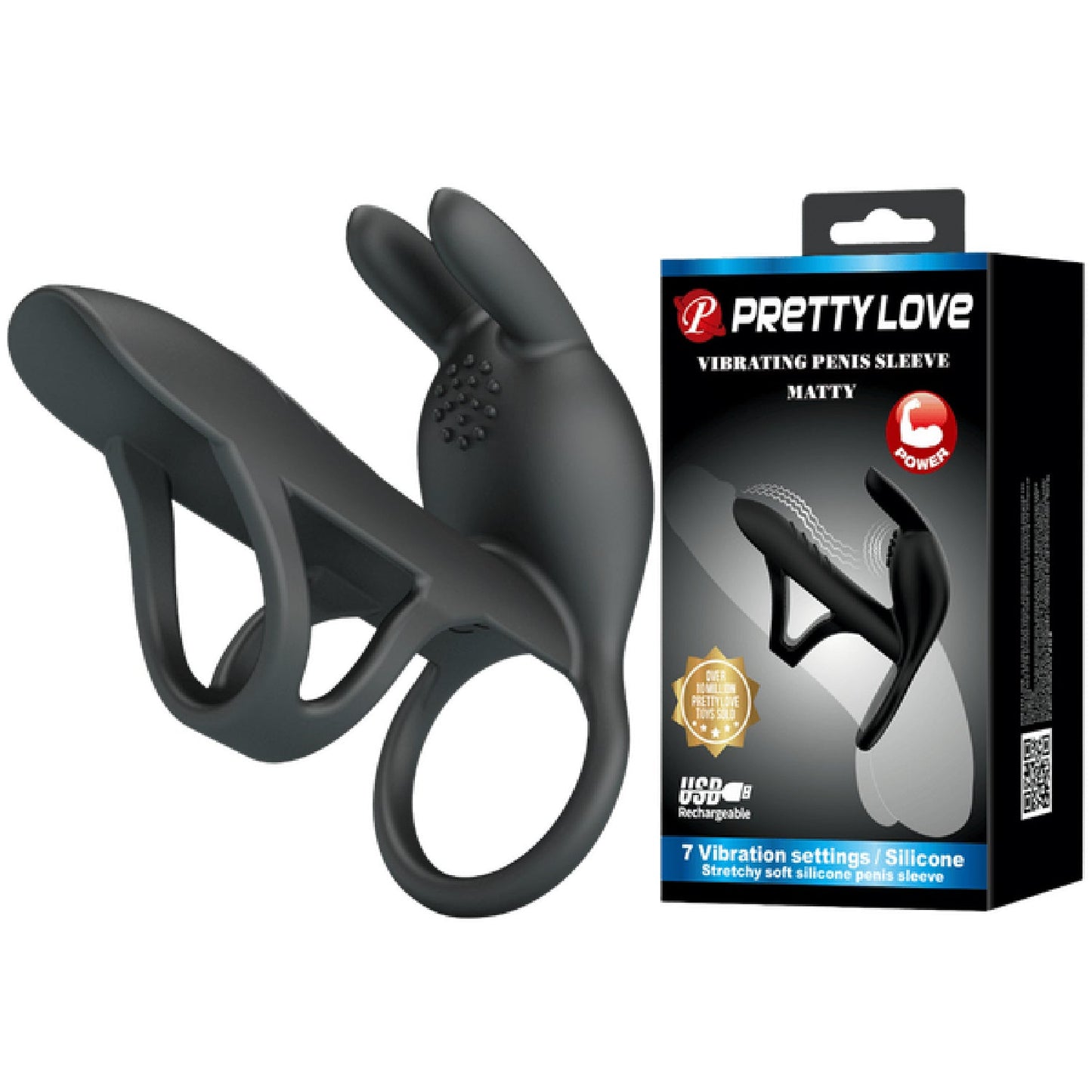 Vibrating Penis Sleeve - Matty (Black)