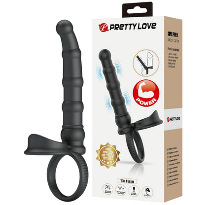Tatum - Cockring with Anal Probe (Black)