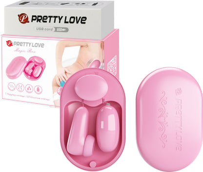 Tapping and Vibrating Magic Box - Bullet - Stimulator (Pink)