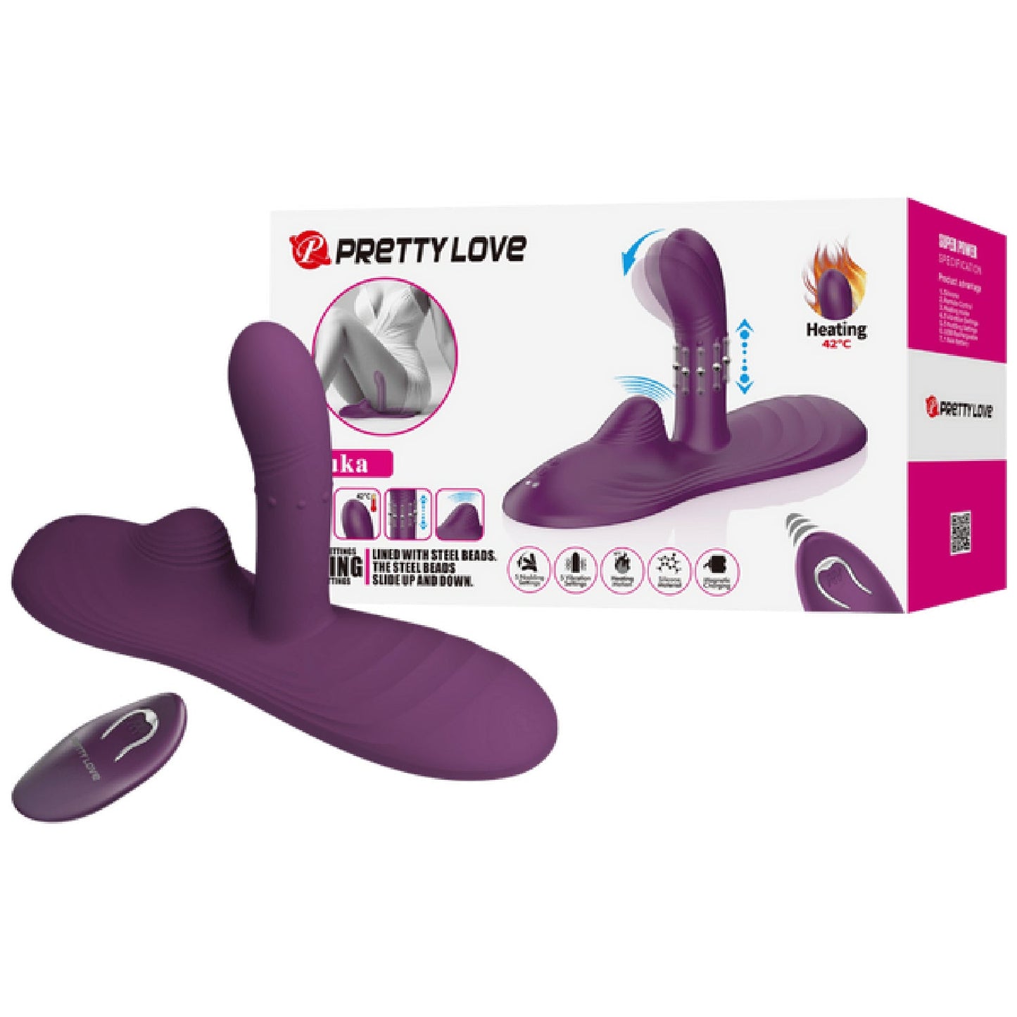 Luka - Rechargeable Remote Control Love Pad (Purple)