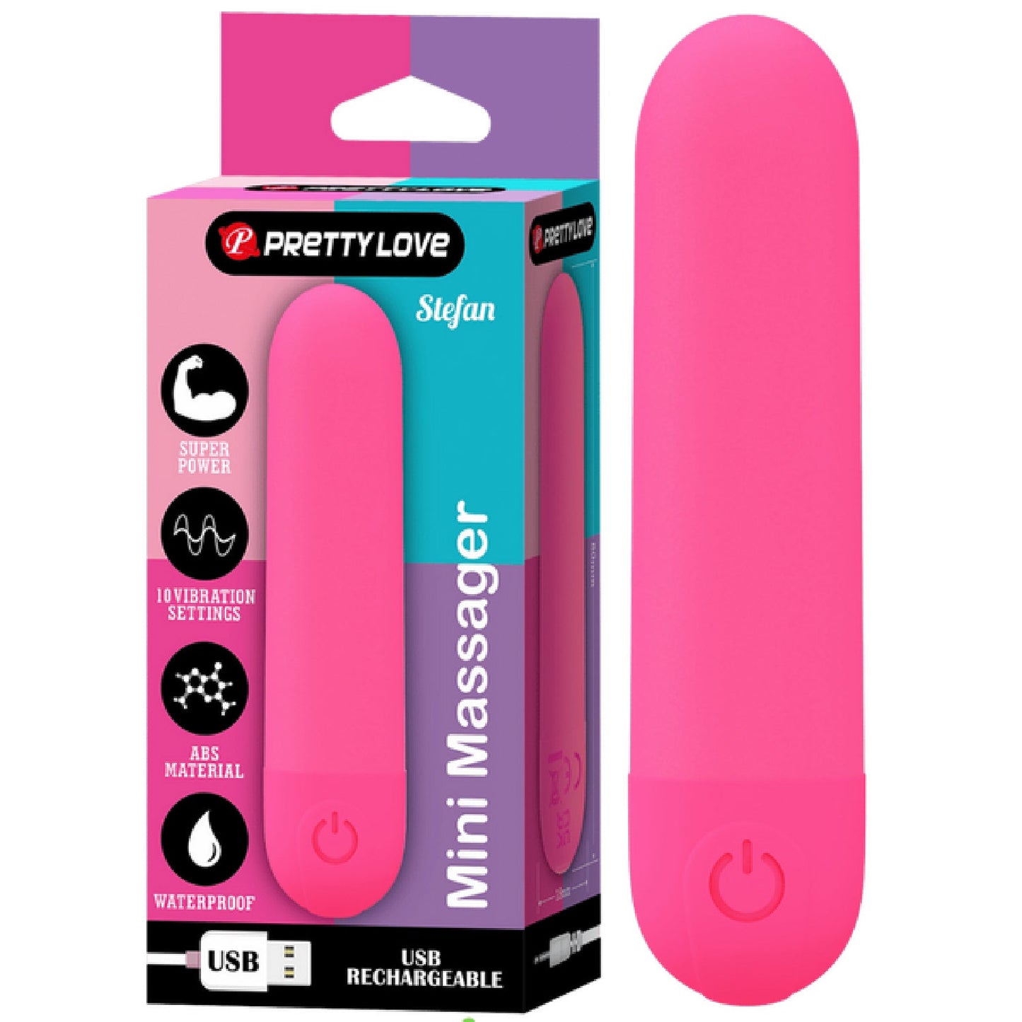 Stefan - Rechargeable Mini Massager (Purple)