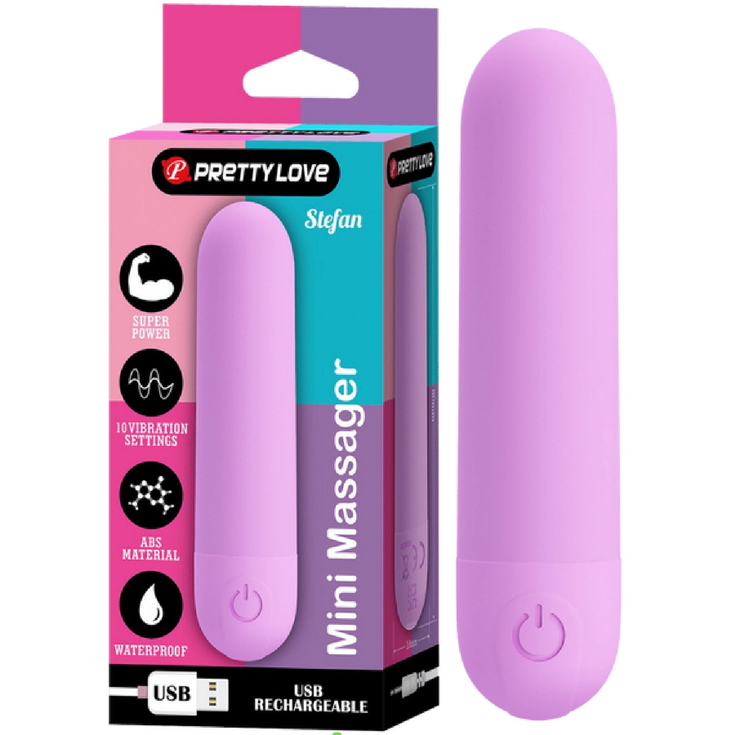 Stefan - Rechargeable Mini Massager (Purple)