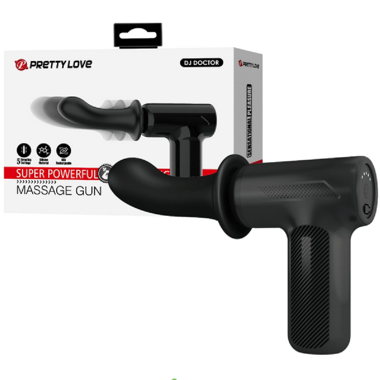 Super Power Thrusting Massage Gun (Black)