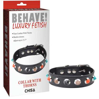 Collar with Thorns (Black)