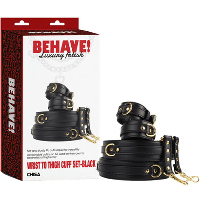 Wrist to Thigh Cuff Set (Black)