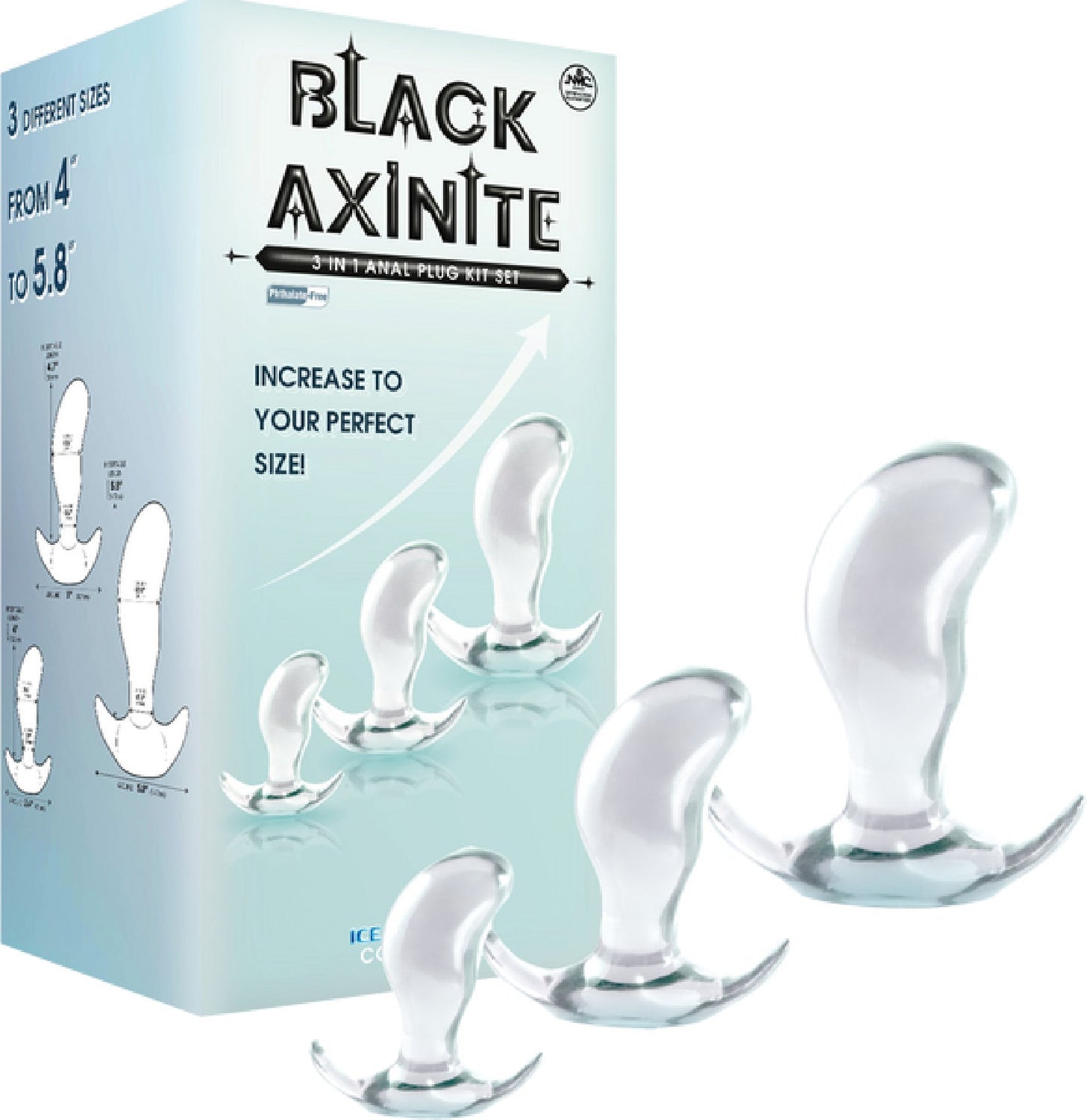 3 In 1 Anal Plug Kit Set (Smoke)