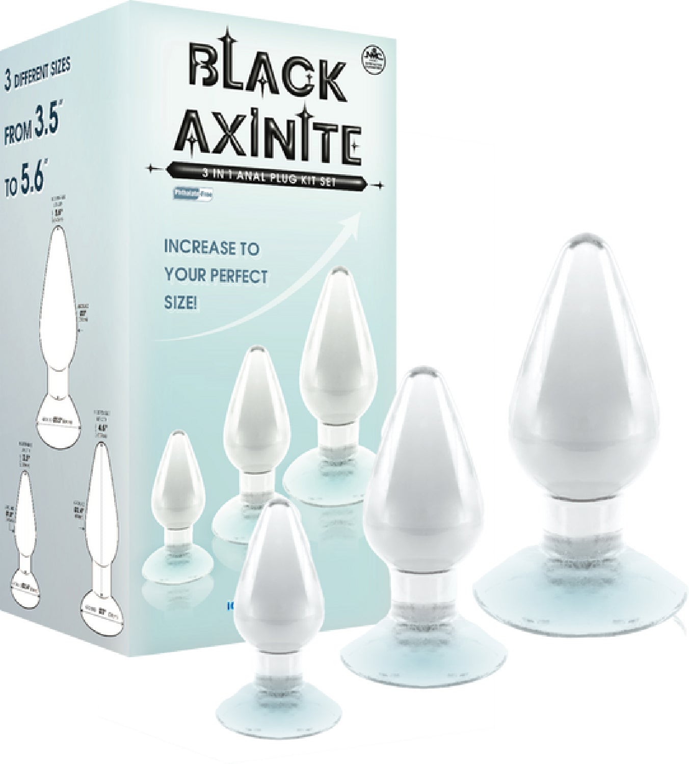 3 In 1 Anal Plug Kit Set (Smoke)