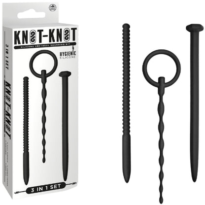 Silicone Urethal Sounding Kit - Nail (Black)