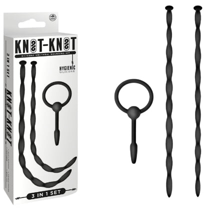 Silicone Urethal Sounding Kit - Twist (Black)