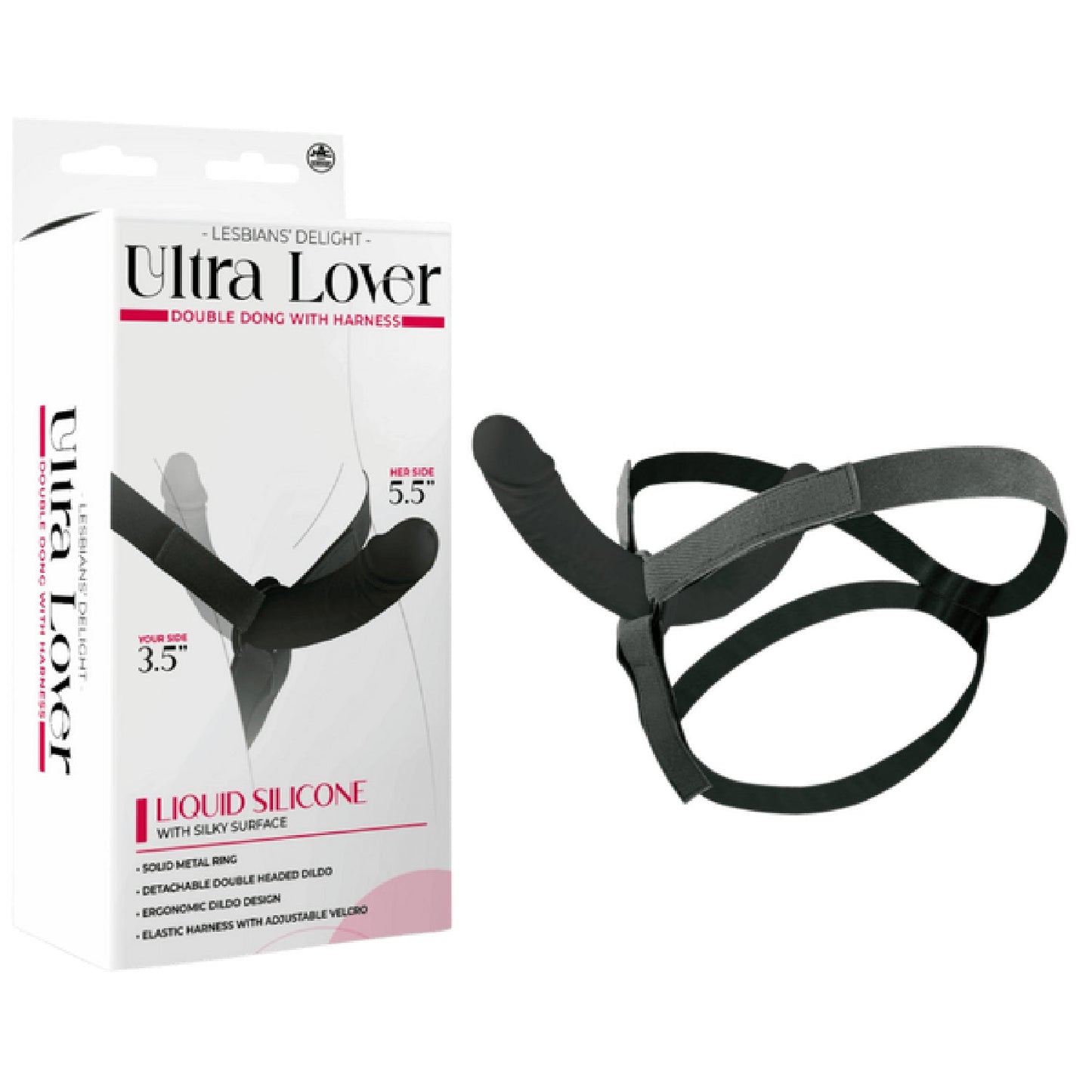 Ultra Lover - Double Dong Penetrix with Harness (Purple)