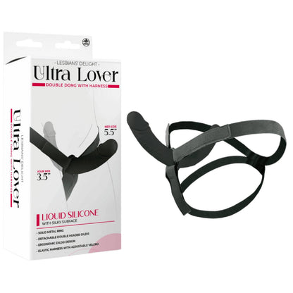 Ultra Lover - Double Dong Penetrix with Harness (Purple)