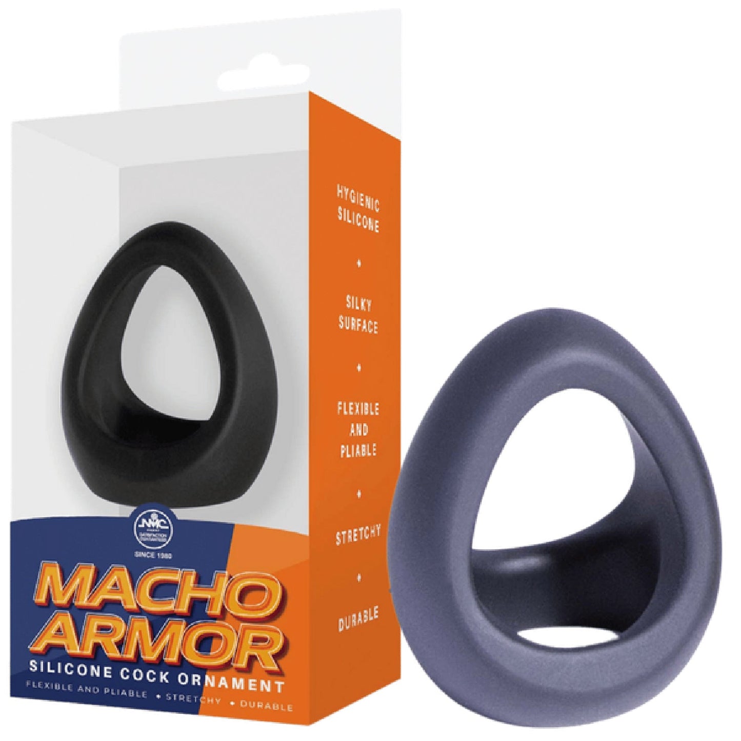 Silicone Cock and Ball Ring - (Black)