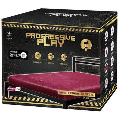 Lubricant Resistant Mattress Protector (Red) (King Single)