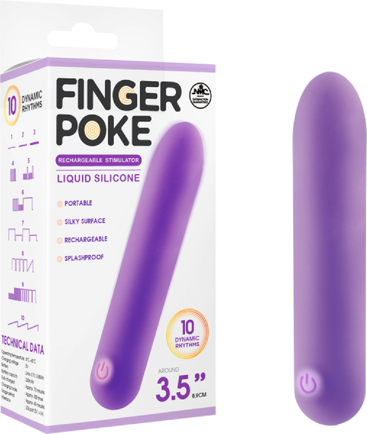 3.5" Rechargeable Stimulator (Purple)