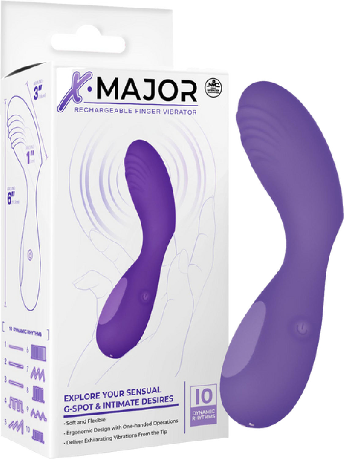Rechargeable Finger Vibrator (Purple)