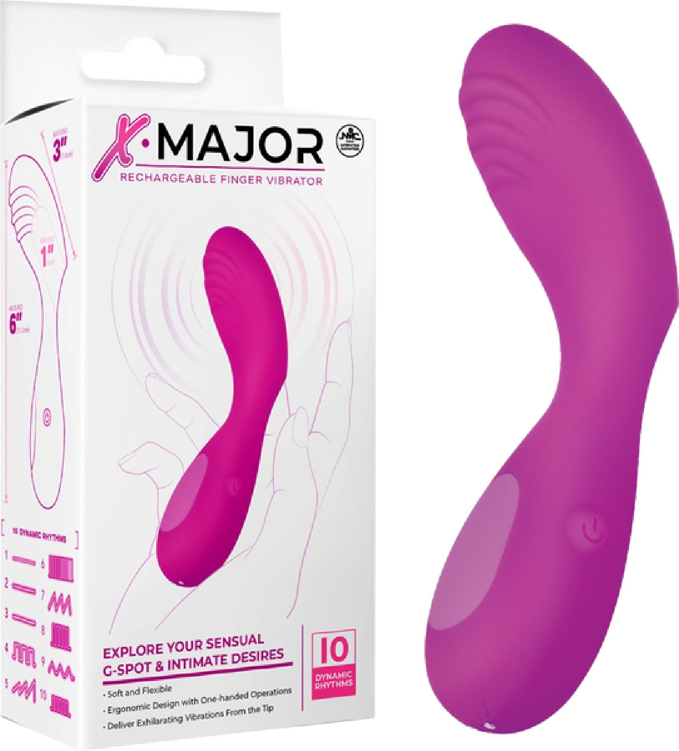Rechargeable Finger Vibrator (Purple)