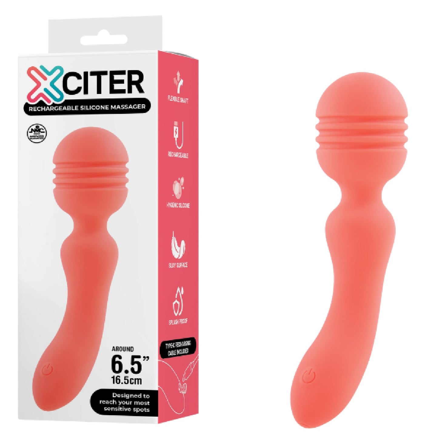 Exciter - Rechargeable Silicone Massager (Pink)