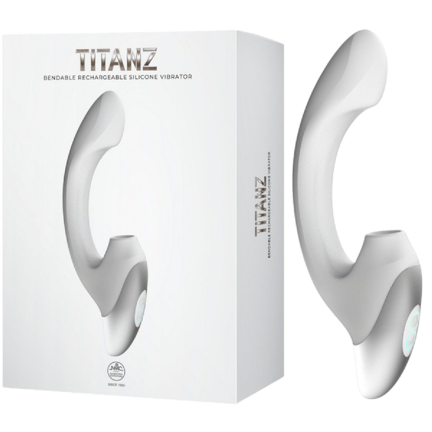 Thumping Rechargeable Silicone Vibrator (White)