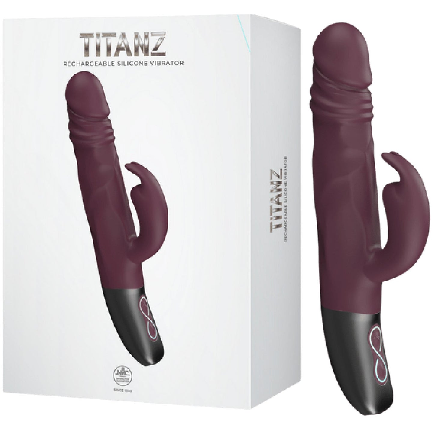 Rotating Rabbit Rechargeable Silicone Vibrator (White)